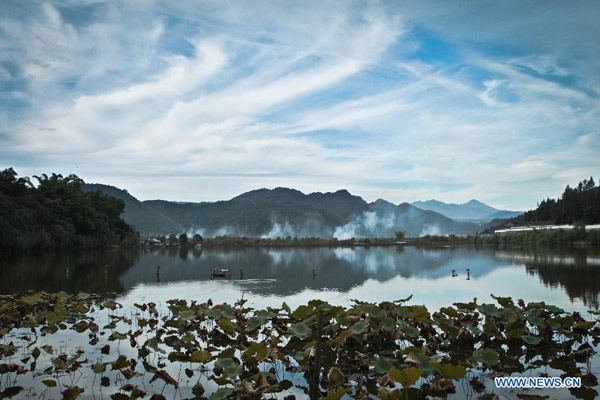 Scenery of ancient townlet Heshun in SW China