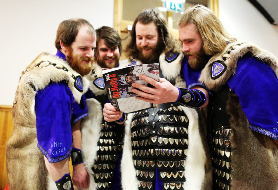 Jarl Squad vikings march through streets