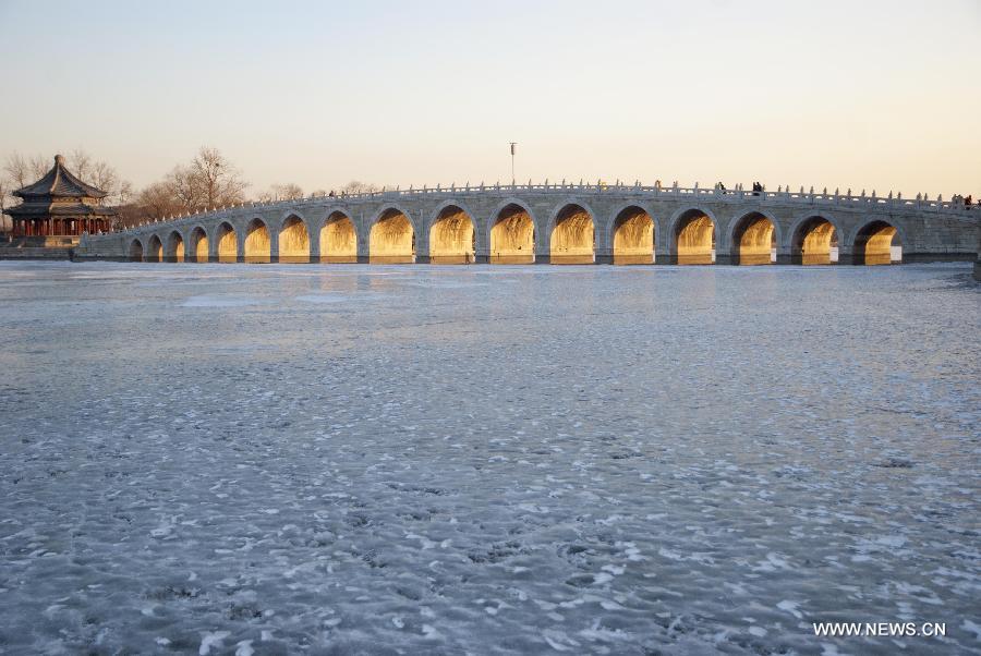 Winter scenery of Summer Palace in Beijing