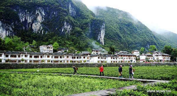 Traditional village of Tujia ethnic group in central China