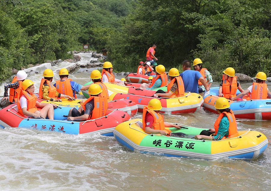 Enjoy whitewater rafting in summer