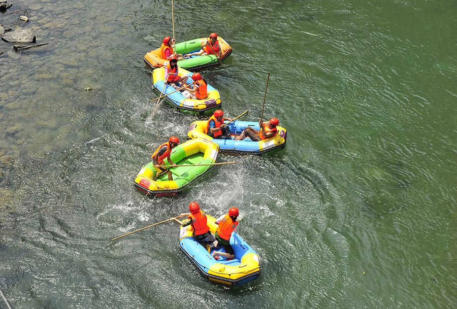 Enjoy whitewater rafting in summer