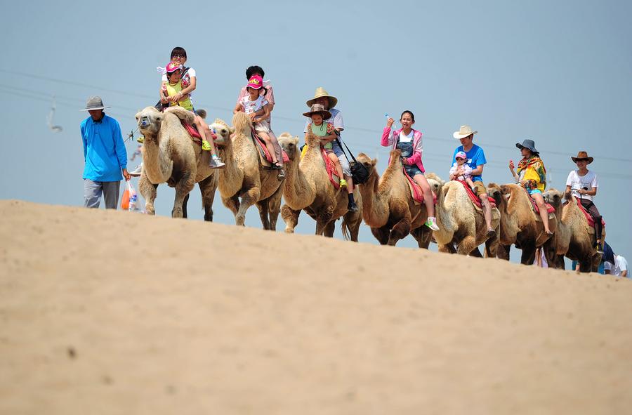 China desert wetlands Shahu Lake welcomes summer peak season