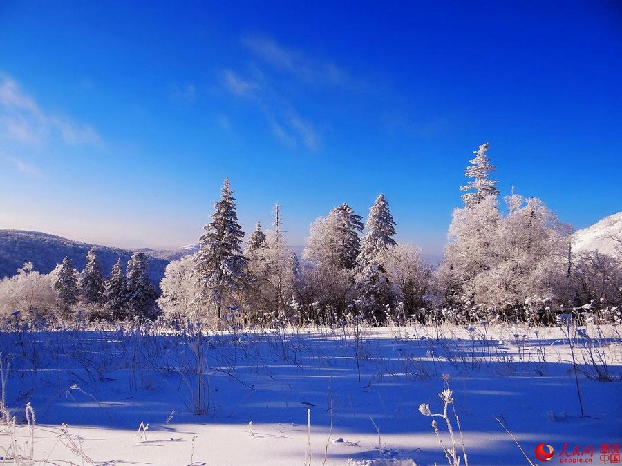 Snow-covered Erlanghe in Heilongjiang