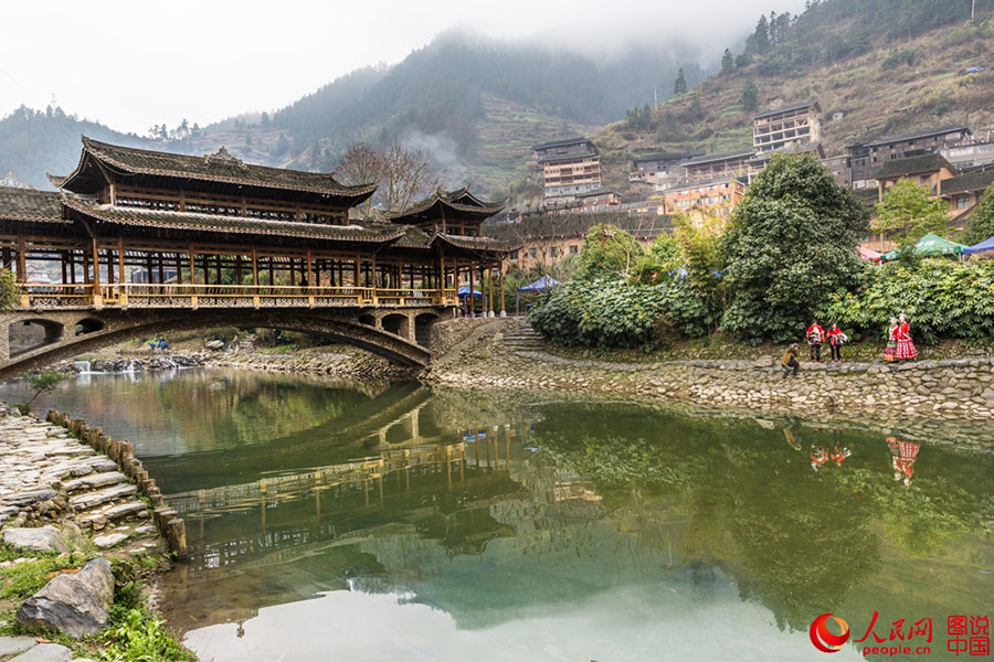 Getting close to world's largest Miao nationality village