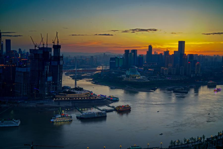 Aerial view of Yangtze River Economic Belt