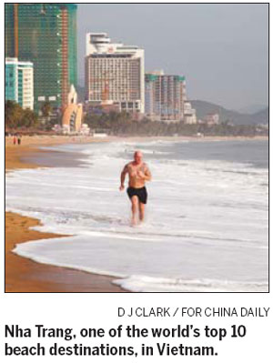 Making tracks in the sand for Nha Trang