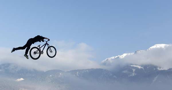 Jump in front of Alps