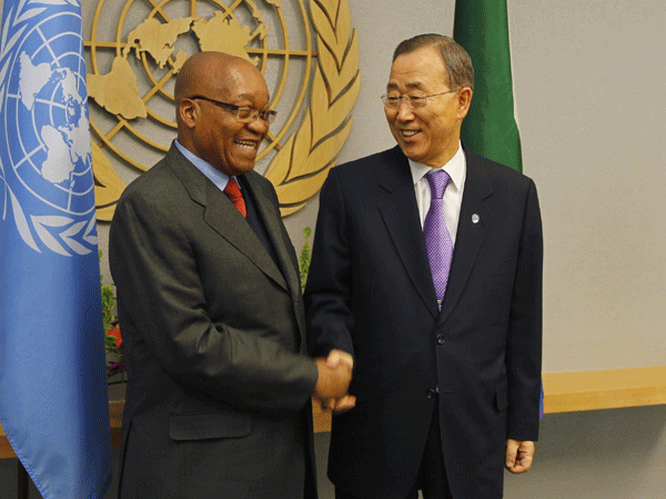 S African President meets UN Secretary-General