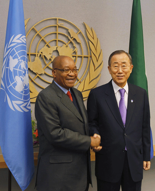 S African President meets UN Secretary-General