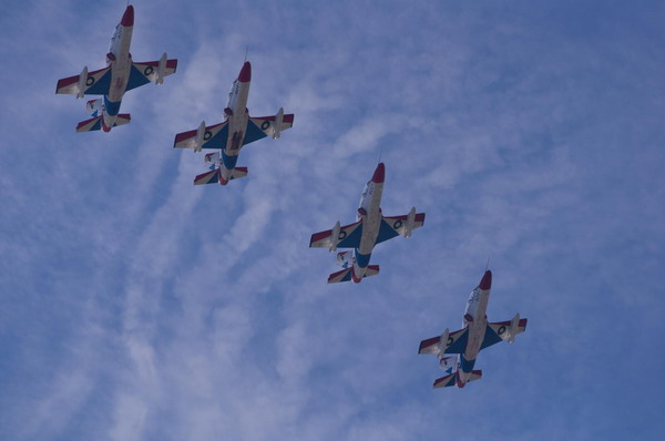 Pakistan's Sherdils team flies at air show