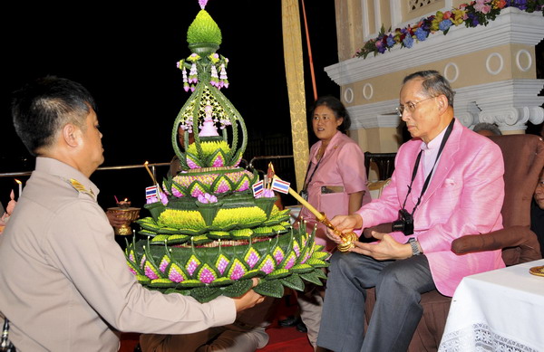 Celebration of Loy Krathong festival in Thailand