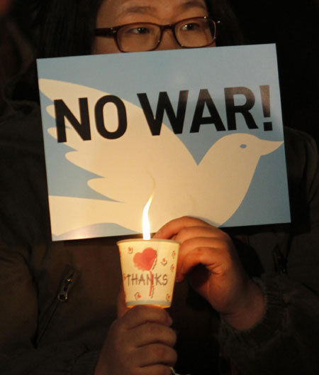 Candlelight vigil for Korean peace