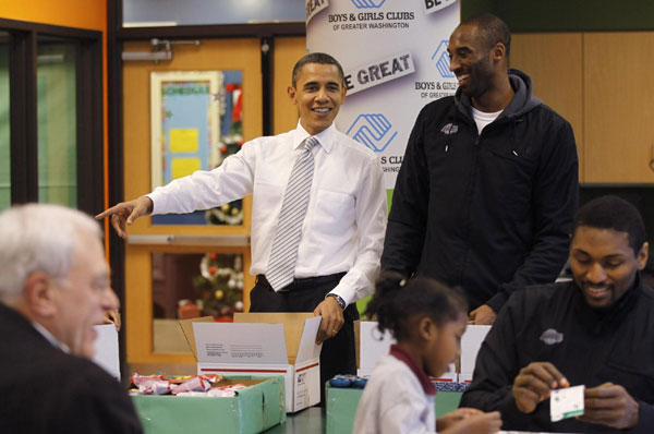 Obama and LA Lakers put care package for needed