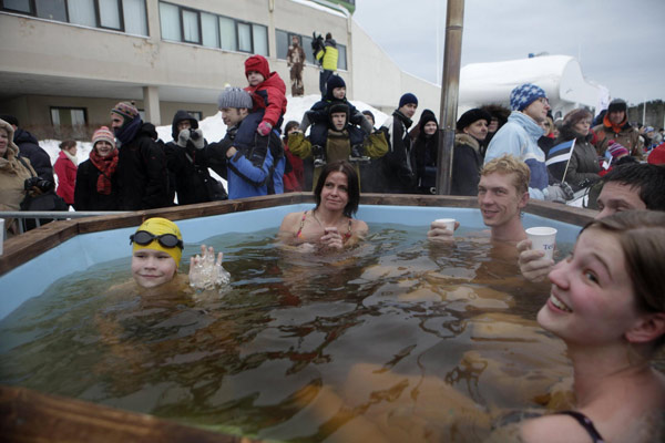 Winter swimming festival in Estonia