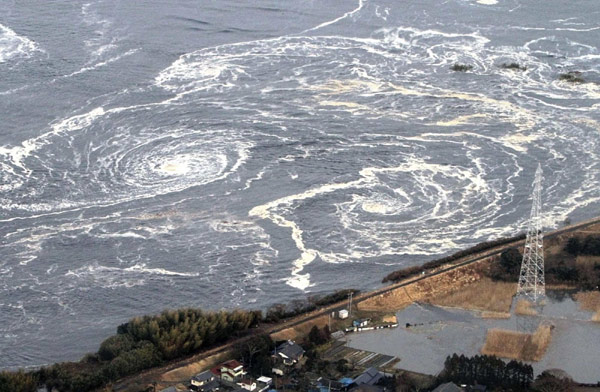 Japan's tsunami triggered enormous whirlpool