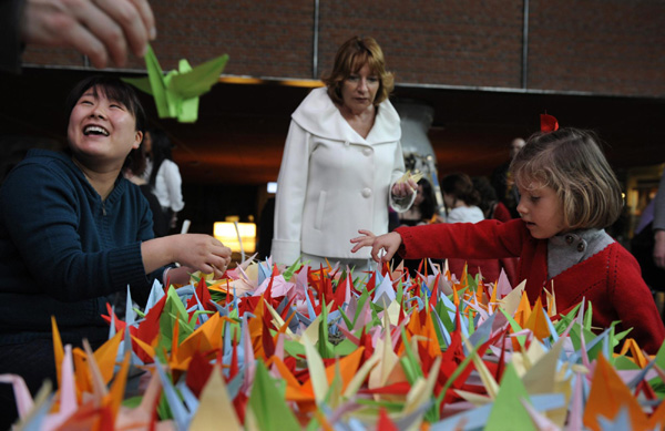 A thousand cranes for Japan's quake victims