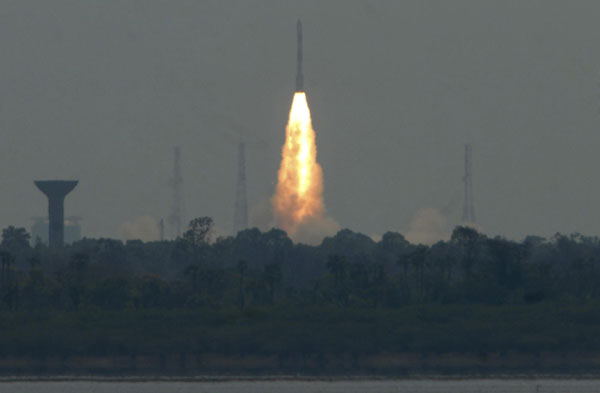 India launches rocket carrying 3 satellites