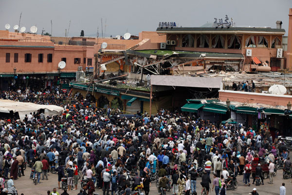 Blast in Morocco tourist cafe kills 15 people