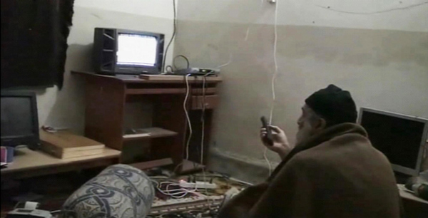 Videos show bin Laden watching himself on TV