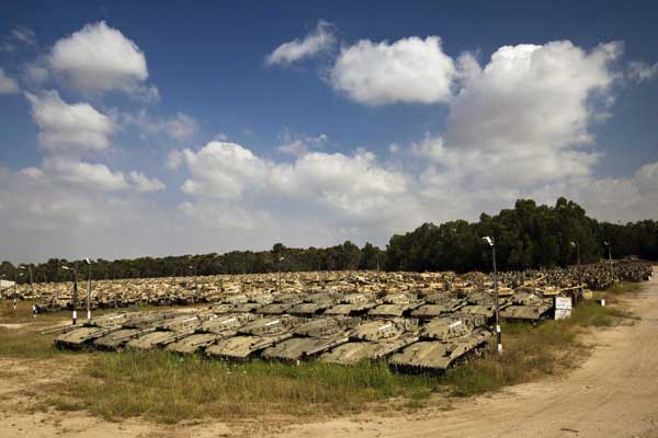 Armoured vehicle 'graveyard' in Israel