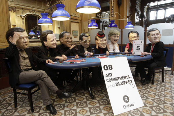 Oxfam mocks G8 leaders ahead of summit