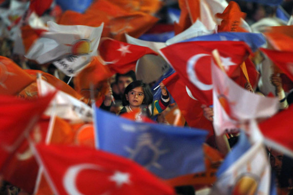 Turkey's ruling AKP wins elections for a third straight term