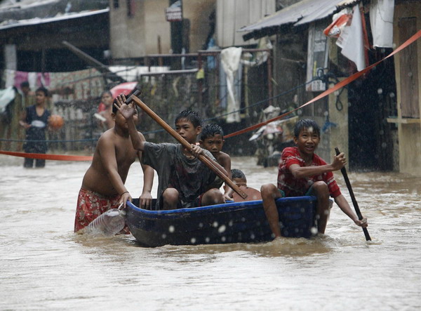 Tropical storm leaves 15 missing in Philippines