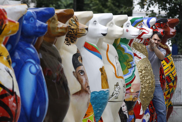 Buddy Bear sculptures on displayed in Berlin