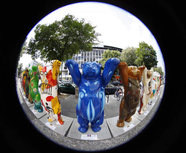 Buddy Bear sculptures on displayed in Berlin