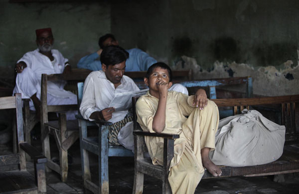 Flood victims in Sukkur, Pakistan