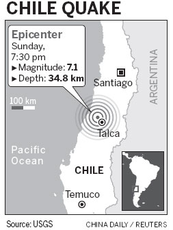 Powerful earthquake hits Chile, but no reports of major damage or deaths