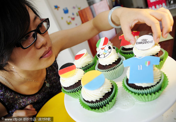 Special cakes for soccer fans during Euro 2012