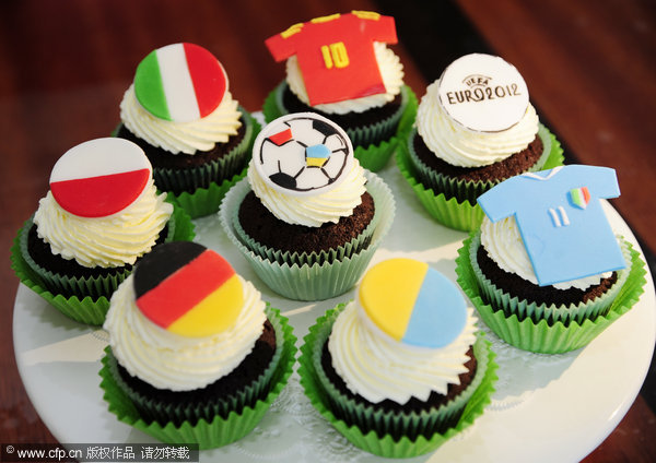 Special cakes for soccer fans during Euro 2012