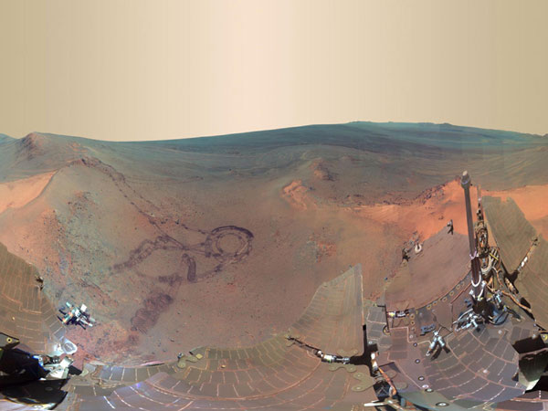 NASA rover on Mars sends panorama image