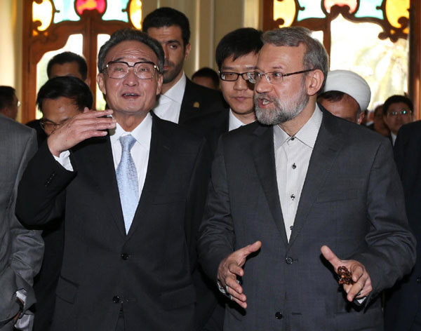 China's legislator meets Iran Parliament Speaker
