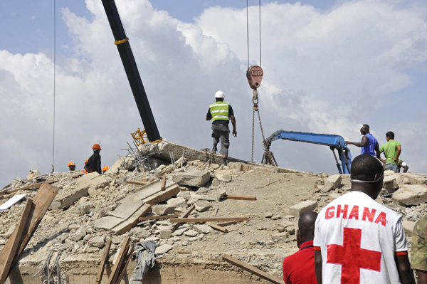 Ghanaian president orders collapsed building probe