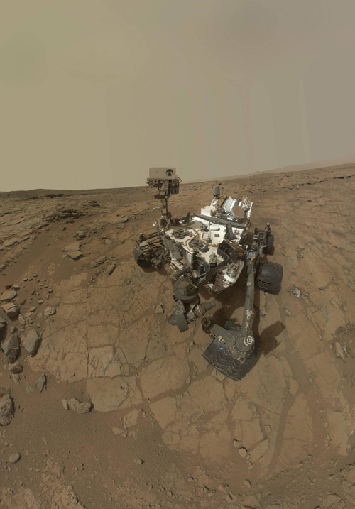 NASA's robotic rover Curiosity drills into Martian rock