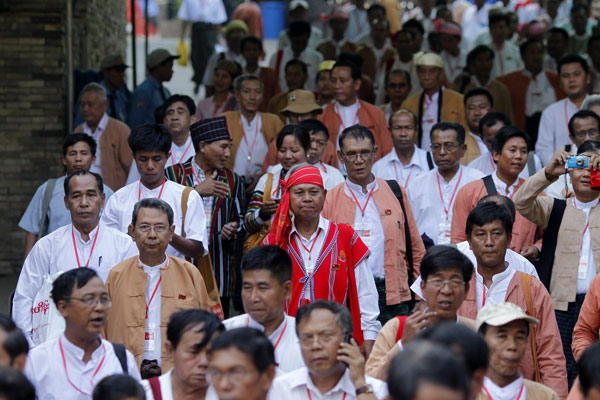 Aung San Suu Kyi re-elected opposition leader