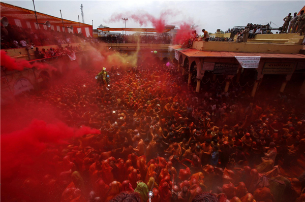 Huranga at the Dauji temple in India