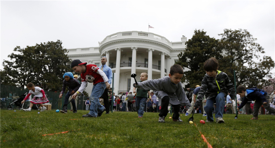 Obama family enjoy Easter Egg Roll with children