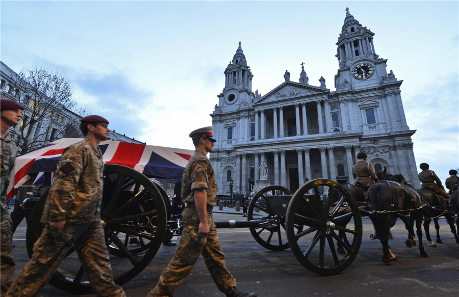 Rehearsal for Margaret Thatcher's funeral