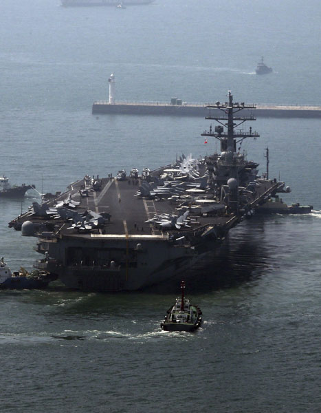 USS Nimitz joins S. Korea-US naval exercises