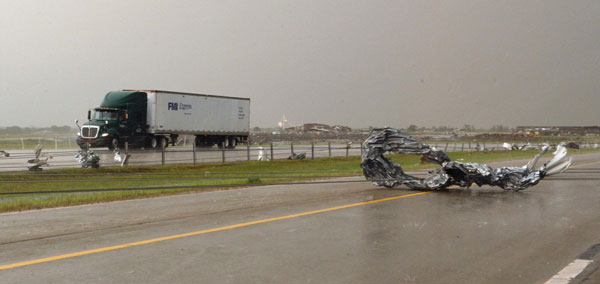 Mother and baby killed as tornadoes menace Oklahoma City