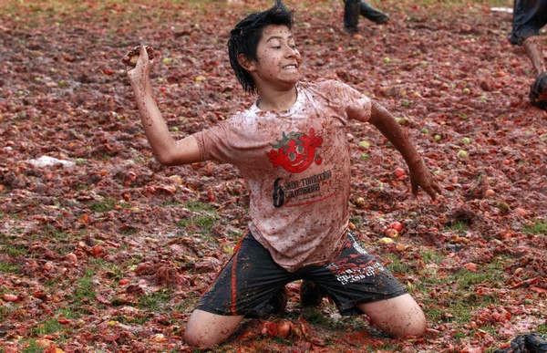 Tomato fight in Colombia