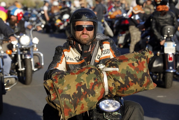 Bikers celebrate Harley-Davidson's 110th aniversary