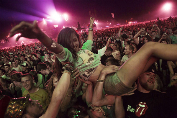 Woodstock revellers embrace music and mud