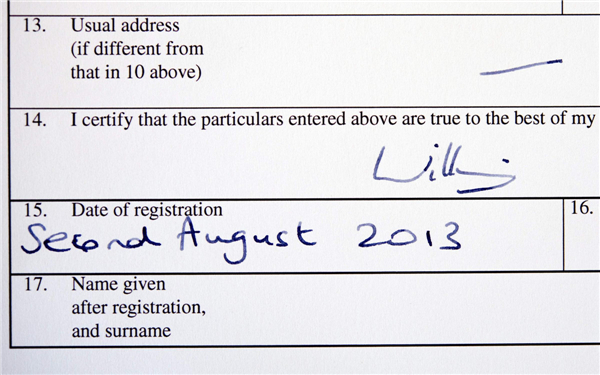 Kate, William register birth of Prince George