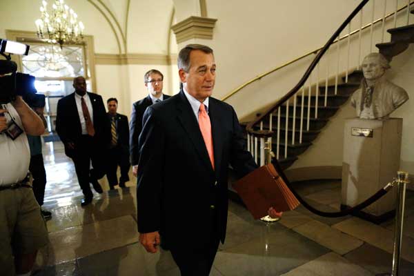 Boehner: No idea when government shutdown ends