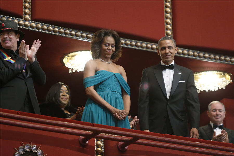 Michelle dazzles at star-studded Kennedy Center Honors